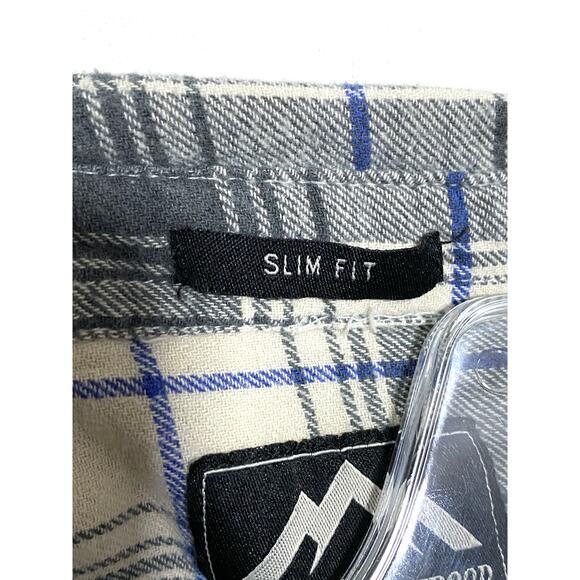 Massive Outdoor Plaid Flannel Slim Fit Button Shirt Mens L Lumberjack Western - Picture 6 of 7